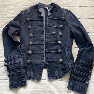 Free People Black Denim Jacket